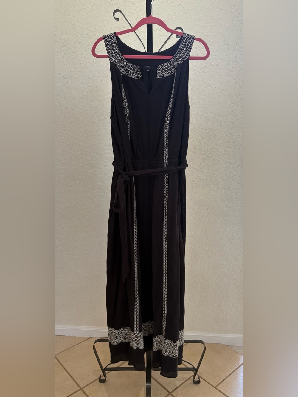 Talbots Black Gauze Maxi Dress 18W